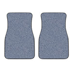 Blue Denim Jeans Pattern Print Front Car Floor Mats