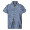 Blue Denim Jeans Pattern Print Men's Short Sleeve Shirt