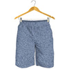 Blue Denim Jeans Pattern Print Men's Shorts