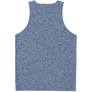 Blue Denim Jeans Pattern Print Men's Tank Top