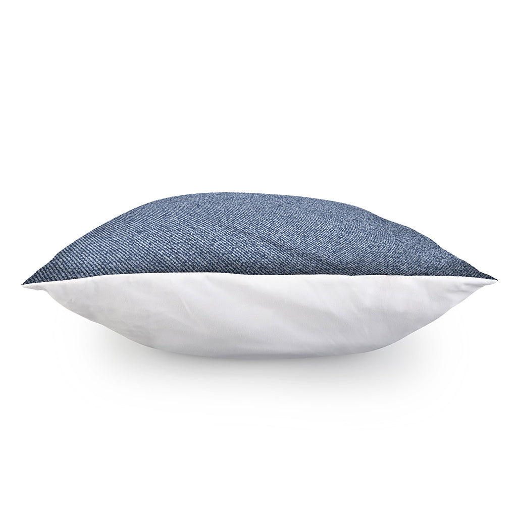 Blue Denim Jeans Pattern Print Pillow Cover