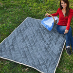 Blue Denim Jeans Pattern Print Quilt