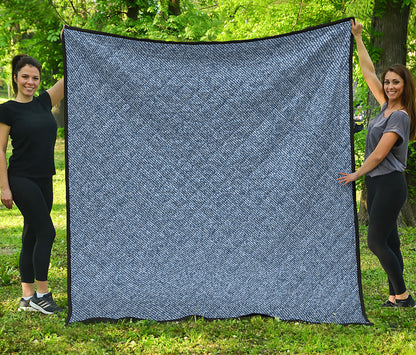 Blue Denim Jeans Pattern Print Quilt