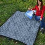 Blue Denim Jeans Pattern Print Quilt
