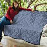 Blue Denim Jeans Pattern Print Quilt