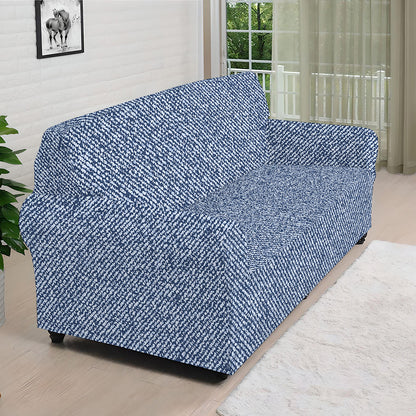 Blue Denim Jeans Pattern Print Sofa Cover