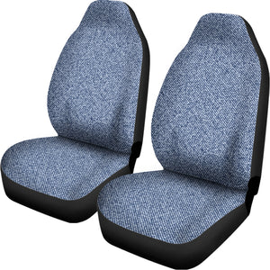 Blue Denim Jeans Pattern Print Universal Fit Car Seat Covers