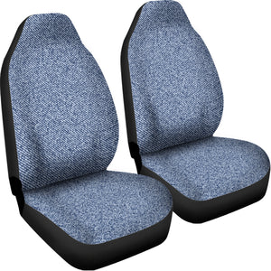 Blue Denim Jeans Pattern Print Universal Fit Car Seat Covers