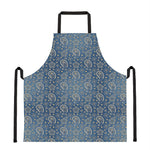 Blue Denim Western Paisley Print Apron