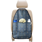 Blue Denim Western Paisley Print Car Seat Organizers