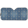 Blue Denim Western Paisley Print Car Sun Shade