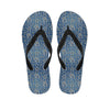 Blue Denim Western Paisley Print Flip Flops