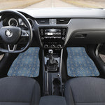 Blue Denim Western Paisley Print Front Car Floor Mats