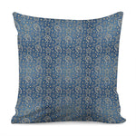 Blue Denim Western Paisley Print Pillow Cover