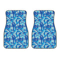 Blue Digital Camo Pattern Print Front Car Floor Mats