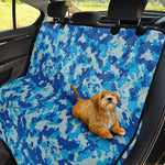 Blue Digital Camo Pattern Print Pet Car Back Seat Cover
