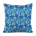 Blue Digital Camo Pattern Print Pillow Cover
