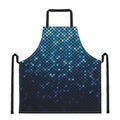 Blue Disco Lights Pattern Print Apron