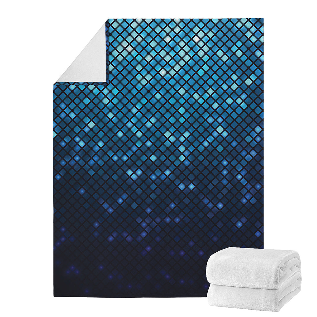 Blue Disco Lights Pattern Print Blanket