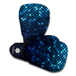 Blue Disco Lights Pattern Print Boxing Gloves