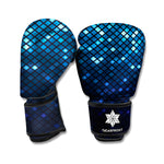 Blue Disco Lights Pattern Print Boxing Gloves