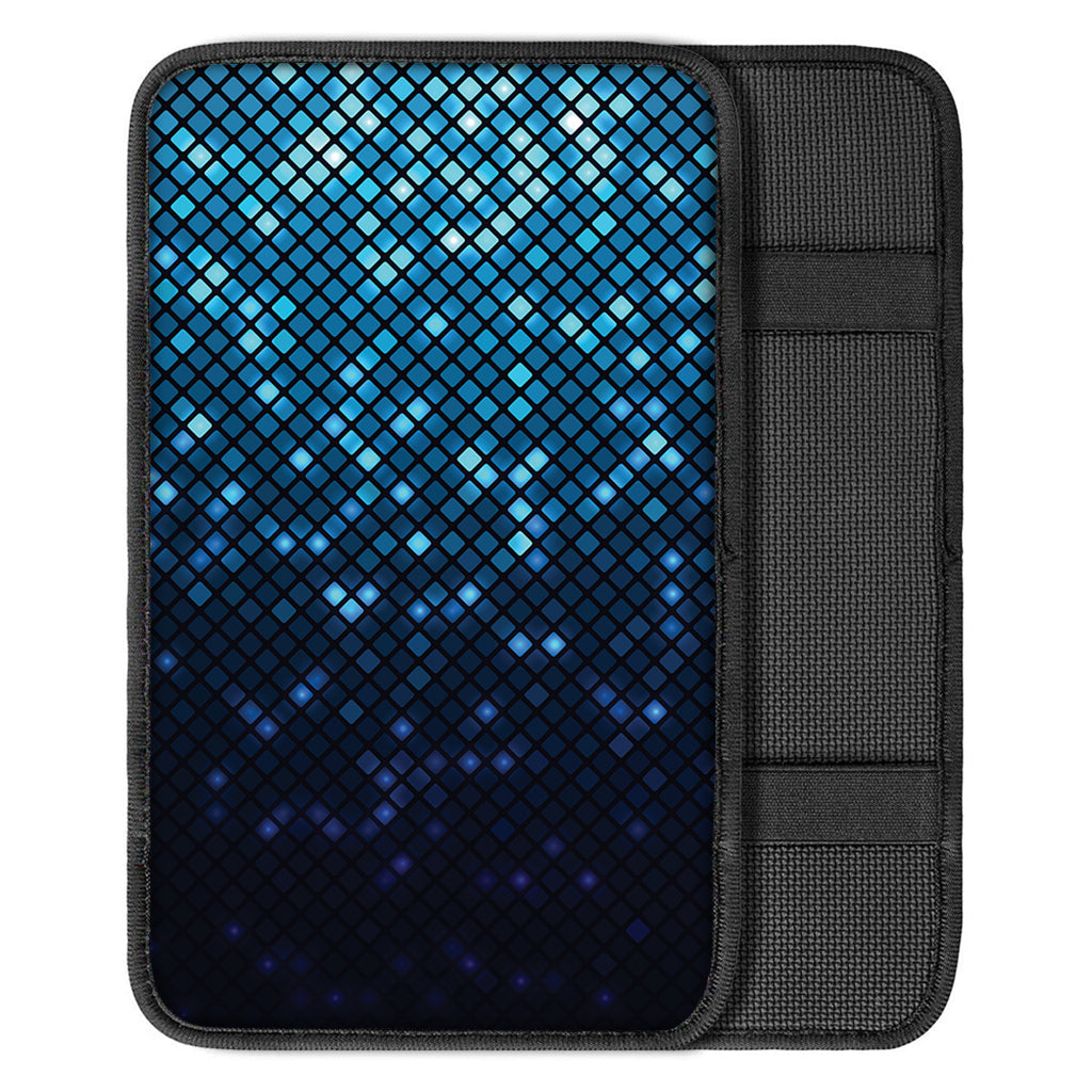 Blue Disco Lights Pattern Print Car Center Console Cover