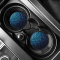 Blue Disco Lights Pattern Print Car Coasters