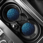 Blue Disco Lights Pattern Print Car Coasters