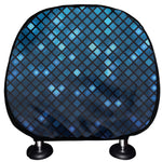 Blue Disco Lights Pattern Print Car Headrest Covers