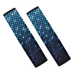 Blue Disco Lights Pattern Print Car Seat Belt Covers