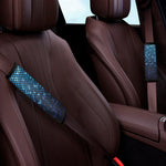 Blue Disco Lights Pattern Print Car Seat Belt Covers