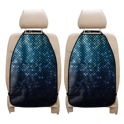 Blue Disco Lights Pattern Print Car Seat Organizers