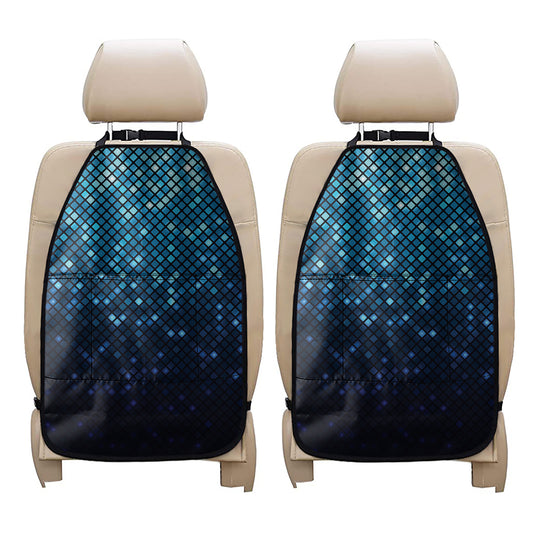 Blue Disco Lights Pattern Print Car Seat Organizers
