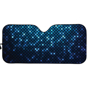 Blue Disco Lights Pattern Print Car Sun Shade