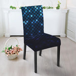 Blue Disco Lights Pattern Print Dining Chair Slipcover