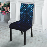 Blue Disco Lights Pattern Print Dining Chair Slipcover