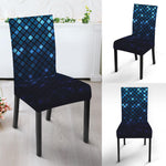 Blue Disco Lights Pattern Print Dining Chair Slipcover