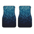 Blue Disco Lights Pattern Print Front Car Floor Mats