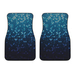 Blue Disco Lights Pattern Print Front Car Floor Mats