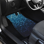 Blue Disco Lights Pattern Print Front Car Floor Mats