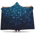 Blue Disco Lights Pattern Print Hooded Blanket