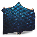 Blue Disco Lights Pattern Print Hooded Blanket