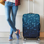 Blue Disco Lights Pattern Print Luggage Cover