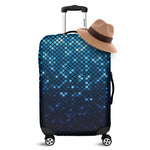 Blue Disco Lights Pattern Print Luggage Cover