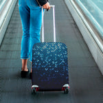 Blue Disco Lights Pattern Print Luggage Cover