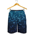 Blue Disco Lights Pattern Print Men's Shorts