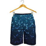 Blue Disco Lights Pattern Print Men's Shorts