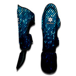 Blue Disco Lights Pattern Print Muay Thai Shin Guard