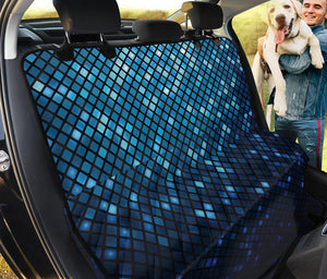 Blue Disco Lights Pattern Print Pet Car Back Seat Cover