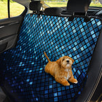 Blue Disco Lights Pattern Print Pet Car Back Seat Cover